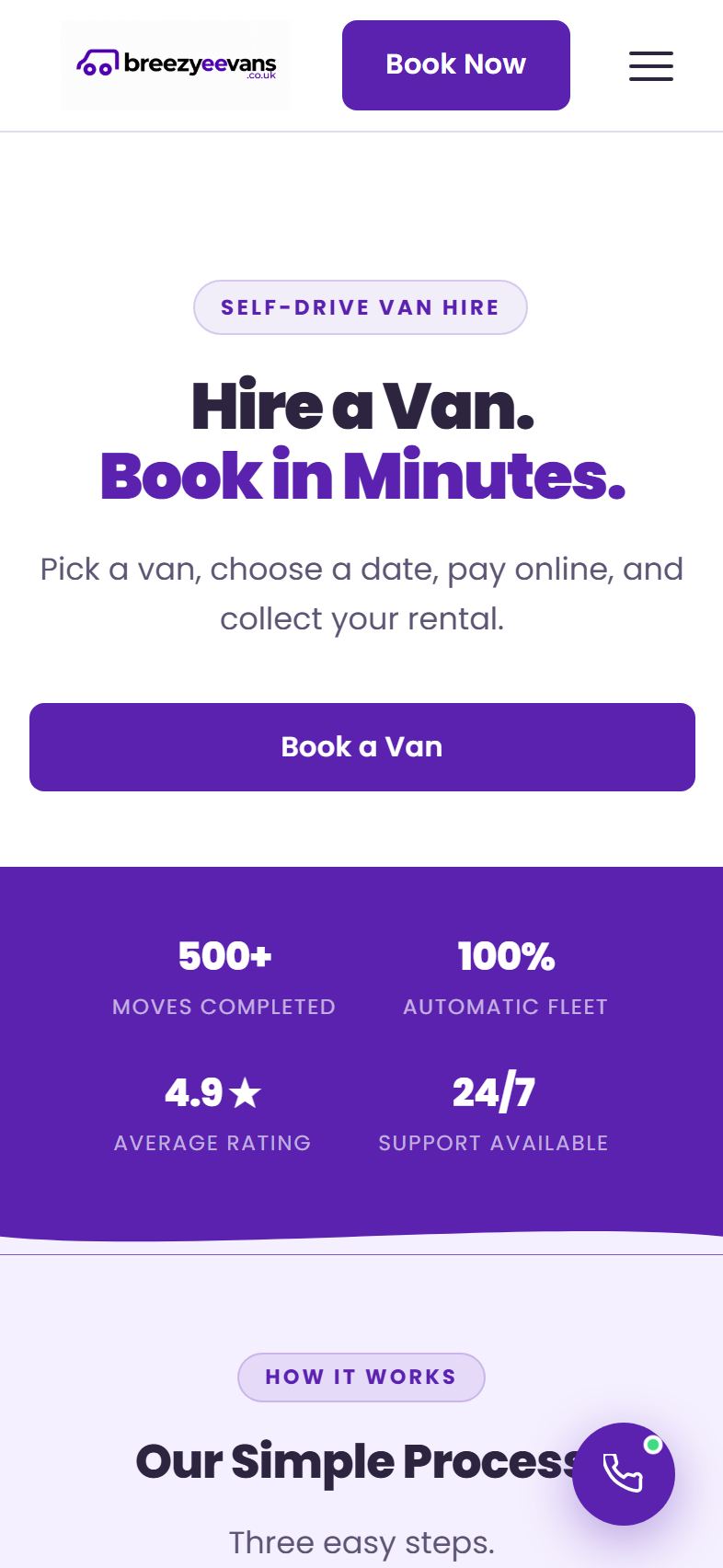 Breezyee Vans website on iPhone