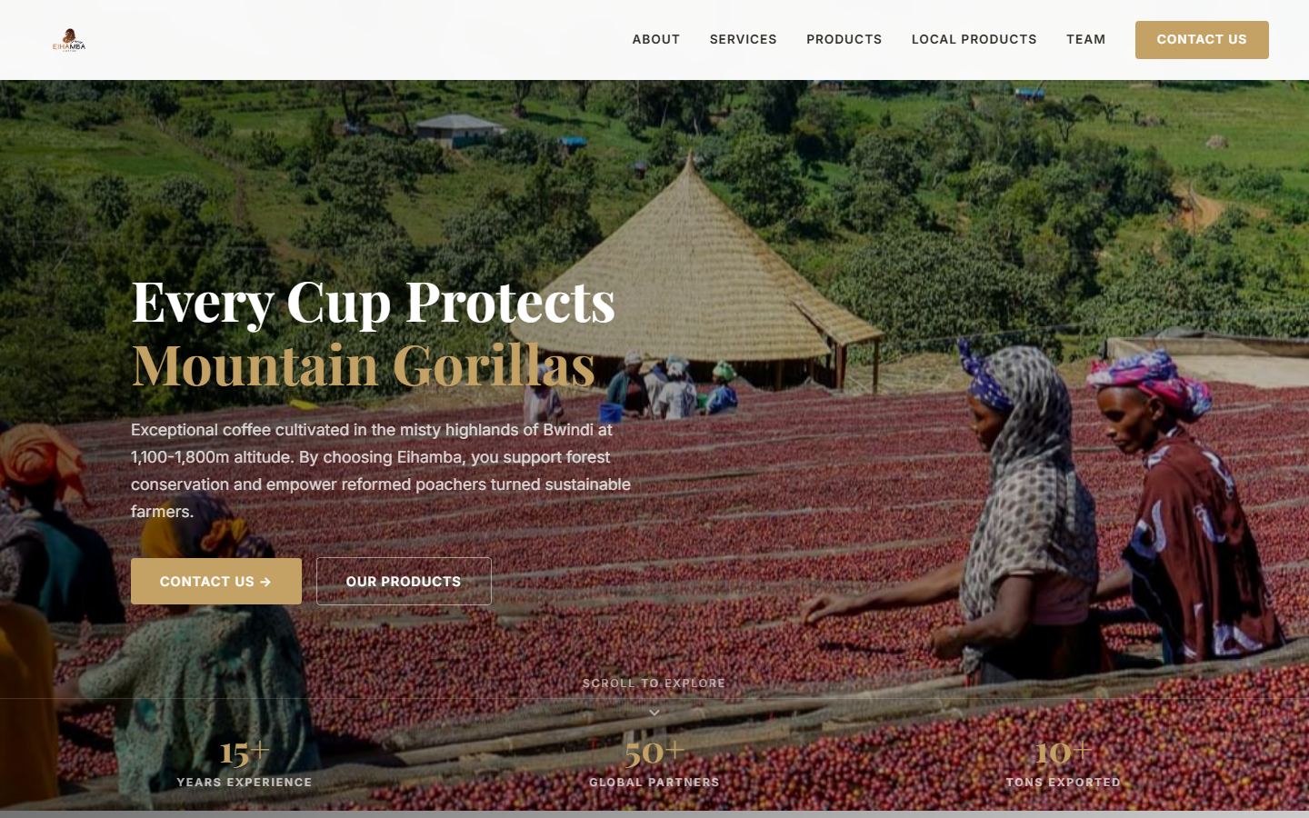 Eihamba Coffee desktop screen 1