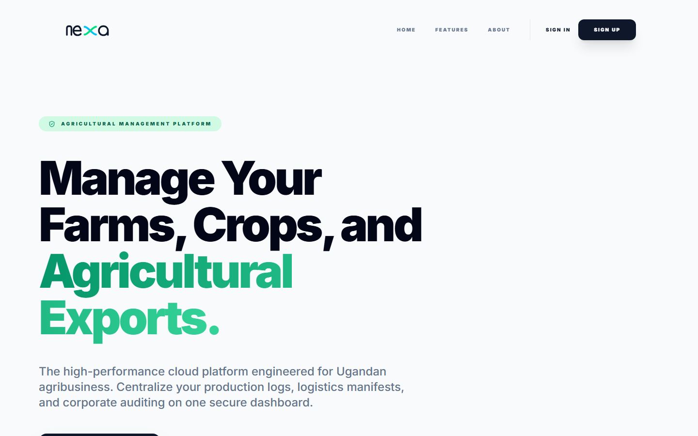 NexaAgri Manager desktop screen 1