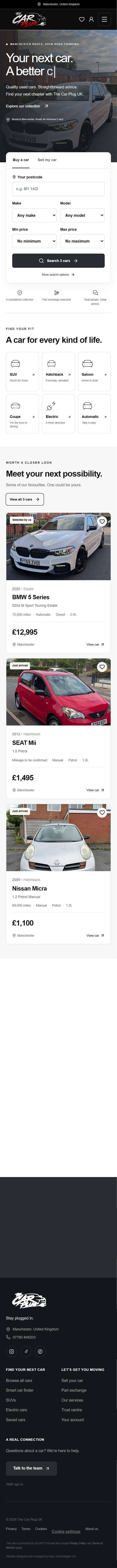 The Car Plug UK full mobile page